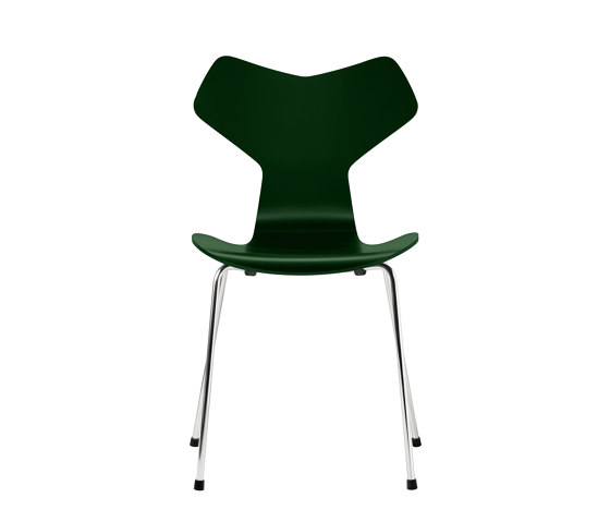 Grand Prix™ | Chair | 3130 | Evergreen  lacquered | Chrome base | Sedie | Fritz Hansen