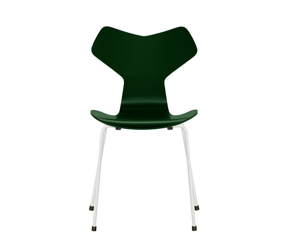 Grand Prix™ | Chair | 3130 | Evergreen  lacquered | White base | Chaises | Fritz Hansen