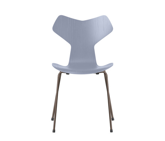 Grand Prix™ | Chair | 3130 | Lavender blue coloured ash | Brown bronze base | Sedie | Fritz Hansen
