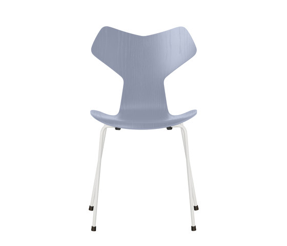 Grand Prix™ | Chair | 3130 | Lavender blue coloured ash | White base | Stühle | Fritz Hansen