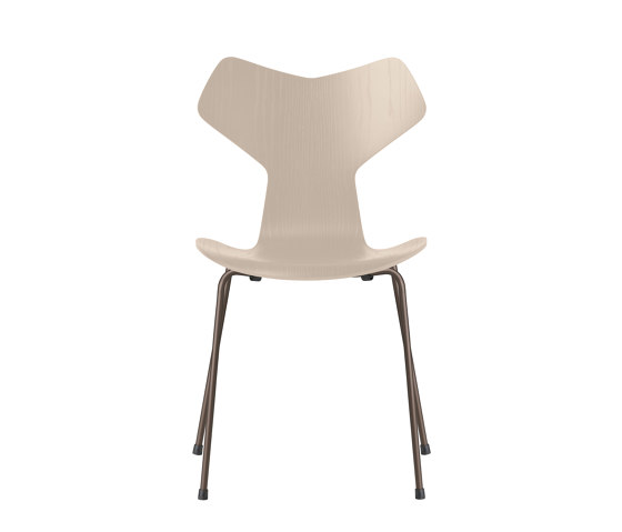 Grand Prix™ | Chair | 3130 | Light beige coloured ash | Brown bronze base | Chaises | Fritz Hansen
