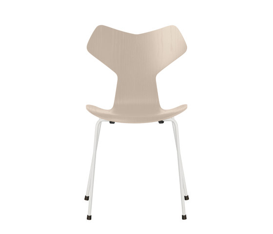 Grand Prix™ | Chair | 3130 | Light beige coloured ash | White base | Chaises | Fritz Hansen