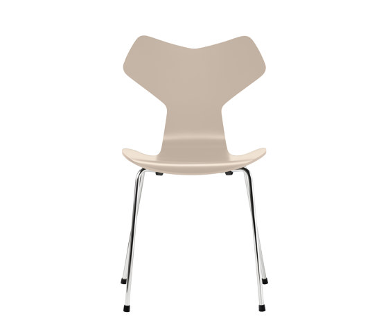 Grand Prix™ | Chair | 3130 | Light beige lacquered | Chrome base | Sillas | Fritz Hansen