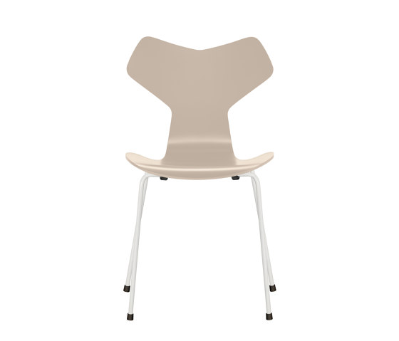 Grand Prix™ | Chair | 3130 | Light beige lacquered | White base | Sedie | Fritz Hansen