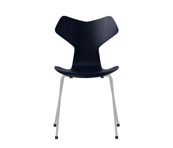 Grand Prix™ | Chair | 3130 | Midnight blue coloured ash | Nine grey base | Chaises | Fritz Hansen