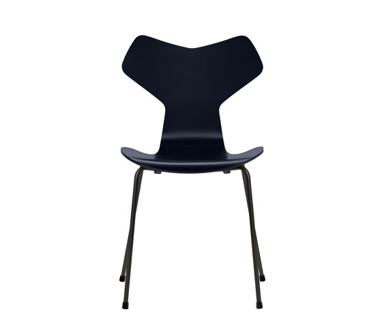 Grand Prix™ | Chair | 3130 | Midnight blue lacquered | Black base | Stühle | Fritz Hansen