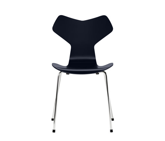 Grand Prix™ | Chair | 3130 | Midnight blue lacquered | Chrome base | Chairs | Fritz Hansen
