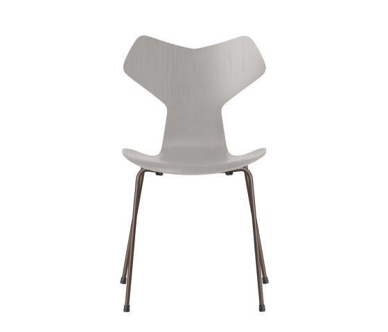Grand Prix™ | Chair | 3130 | Nine grey coloured ash | Brown bronze base | Chairs | Fritz Hansen