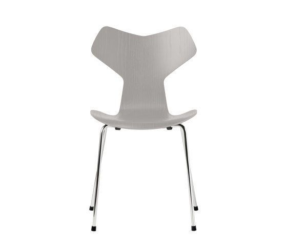 Grand Prix™ | Chair | 3130 | Nine grey coloured ash | Chrome base | Chairs | Fritz Hansen