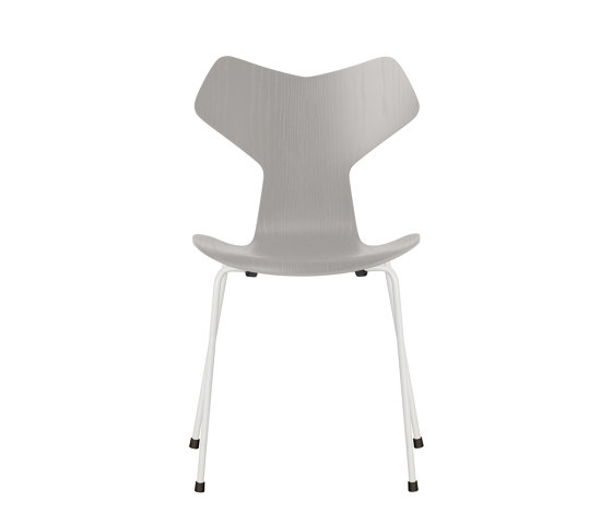 Grand Prix™ | Chair | 3130 | Nine grey coloured ash | White base | Chairs | Fritz Hansen