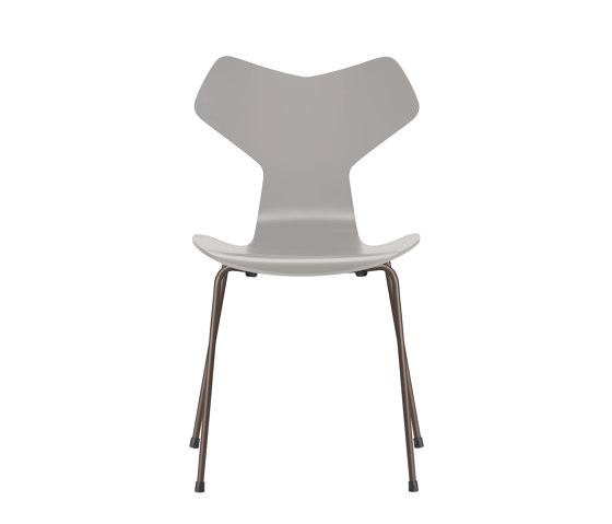 Grand Prix™ | Chair | 3130 | Nine grey lacquered | Brown bronze base | Chairs | Fritz Hansen