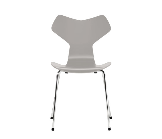 Grand Prix™ | Chair | 3130 | Nine grey lacquered | Chrome base | Stühle | Fritz Hansen