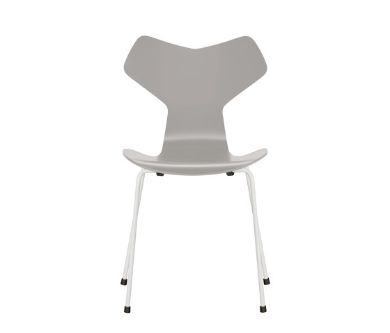Grand Prix™ | Chair | 3130 | Nine grey lacquered | White base | Stühle | Fritz Hansen
