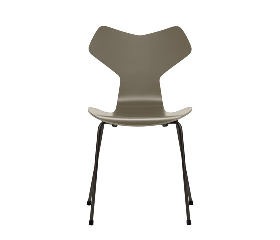 Grand Prix™ | Chair | 3130 | Olive green lacquered | Black base | Chairs | Fritz Hansen