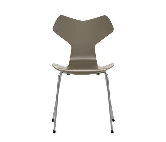 Grand Prix™ | Chair | 3130 | Olive green lacquered | Silver grey base | Sedie | Fritz Hansen
