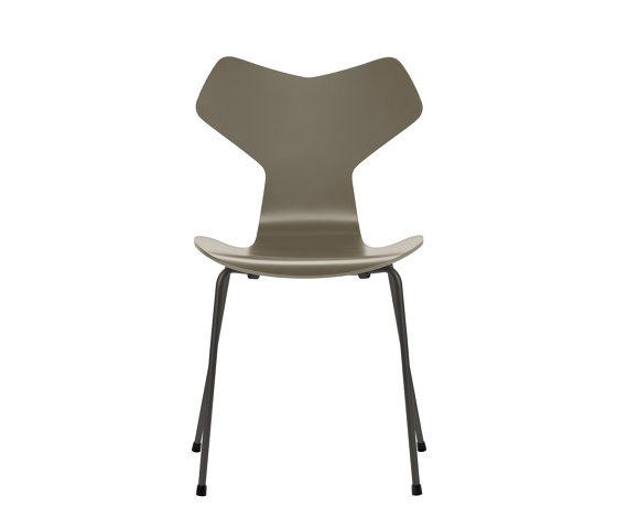 Grand Prix™ | Chair | 3130 | Olive green lacquered | Warm graphite base | Sedie | Fritz Hansen