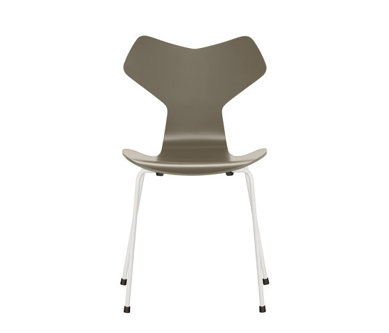 Grand Prix™ | Chair | 3130 | Olive green lacquered | White base | Sedie | Fritz Hansen