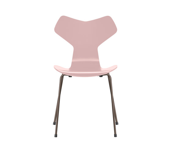 Grand Prix™ | Chair | 3130 | Pale rose lacquered | Brown bronze base | Stühle | Fritz Hansen