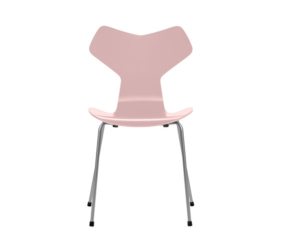 Grand Prix™ | Chair | 3130 | Pale rose lacquered | Silver grey base | Stühle | Fritz Hansen