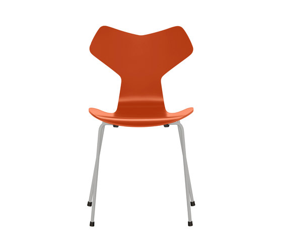 Grand Prix™ | Chair | 3130 | Paradise orange lacquered | Nine grey base | Chairs | Fritz Hansen