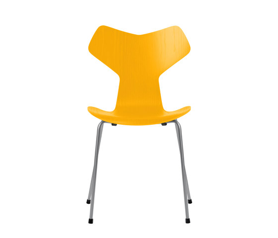 Grand Prix™ | Chair | 3130 | True yellow coloured ash | Silver grey base | Chaises | Fritz Hansen