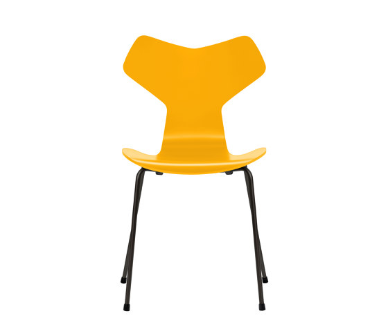 Grand Prix™ | Chair | 3130 | True yellow lacquered | Black base | Stühle | Fritz Hansen