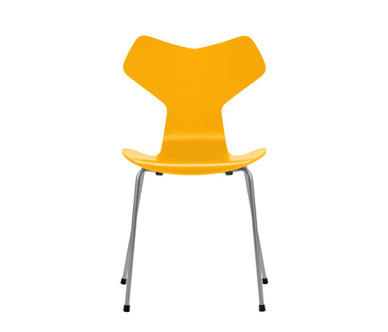 Grand Prix™ | Chair | 3130 | True yellow lacquered | Silver grey base | Chairs | Fritz Hansen