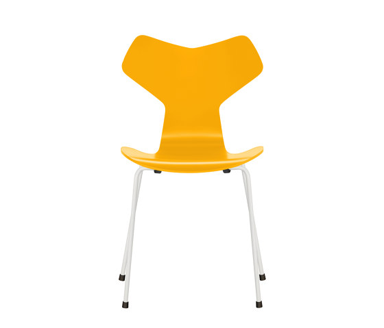 Grand Prix™ | Chair | 3130 | True yellow lacquered | White base | Chairs | Fritz Hansen