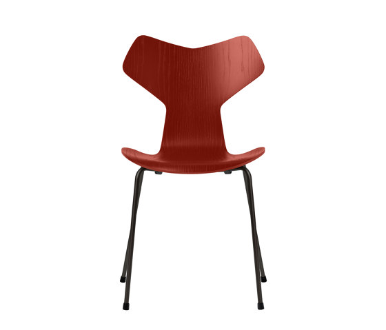 Grand Prix™ | Chair | 3130 | Venetian red coloured ash | Black base | Sedie | Fritz Hansen
