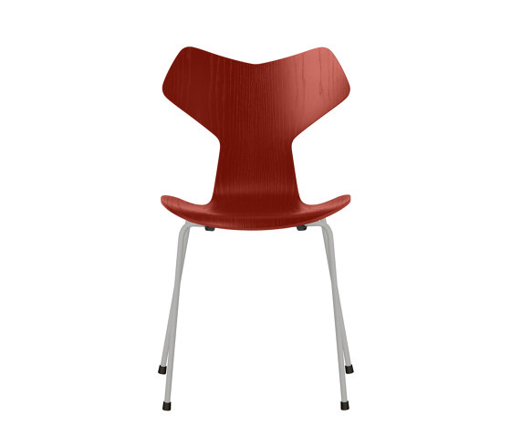 Grand Prix™ | Chair | 3130 | Venetian red coloured ash | Nine grey base | Sedie | Fritz Hansen