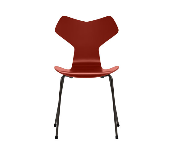 Grand Prix™ | Chair | 3130 | Venetian red lacquered | Black base | Sillas | Fritz Hansen