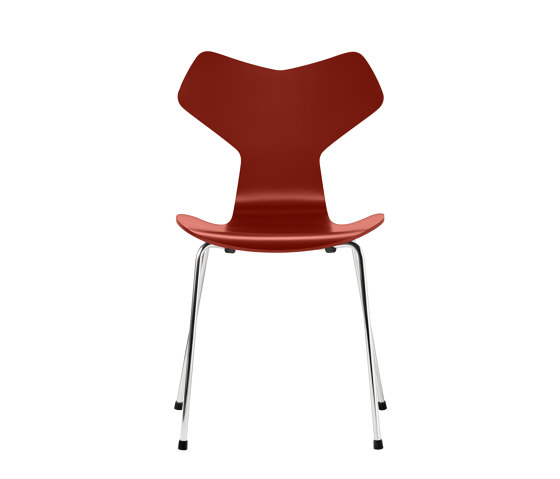Grand Prix™ | Chair | 3130 | Venetian red lacquered | Chrome base | Chaises | Fritz Hansen