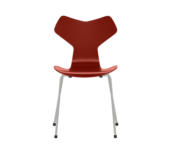 Grand Prix™ | Chair | 3130 | Venetian red lacquered | Nine grey base | Sillas | Fritz Hansen