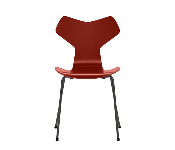 Grand Prix™ | Chair | 3130 | Venetian red lacquered | Warm graphite base | Chaises | Fritz Hansen