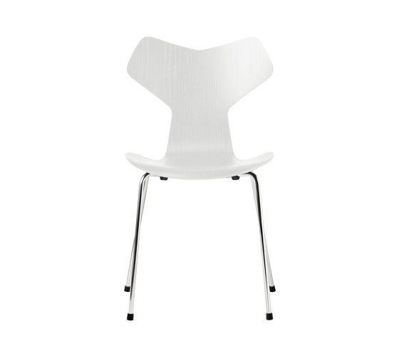 Grand Prix™ | Chair | 3130 | White coloured ash | Chrome base | Chaises | Fritz Hansen