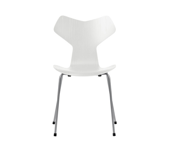 Grand Prix™ | Chair | 3130 | White coloured ash | Silver grey base | Stühle | Fritz Hansen