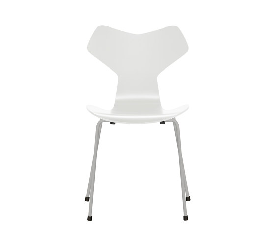 Grand Prix™ | Chair | 3130 | White lacquered | Nine grey base | Sedie | Fritz Hansen