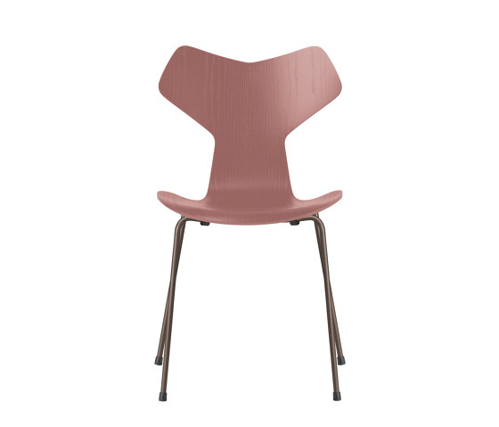 Grand Prix™ | Chair | 3130 | Wild rose coloured ash | Brown bronze base | Chaises | Fritz Hansen