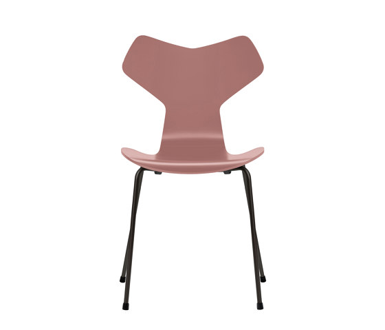 Grand Prix™ | Chair | 3130 | Wild rose lacquered | Black base | Stühle | Fritz Hansen