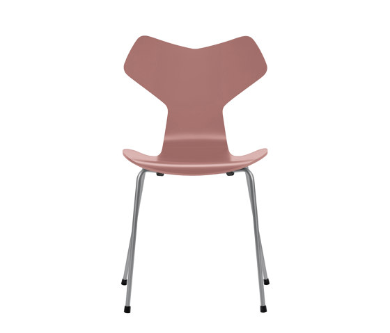 Grand Prix™ | Chair | 3130 | Wild rose lacquered | Silver grey base | Sedie | Fritz Hansen