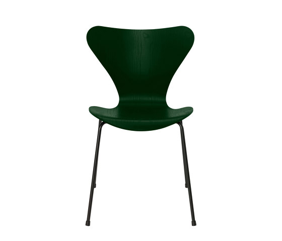 Series 7™ | Chair | 3107 | Evergreen coloured ash | Black base | Chaises | Fritz Hansen