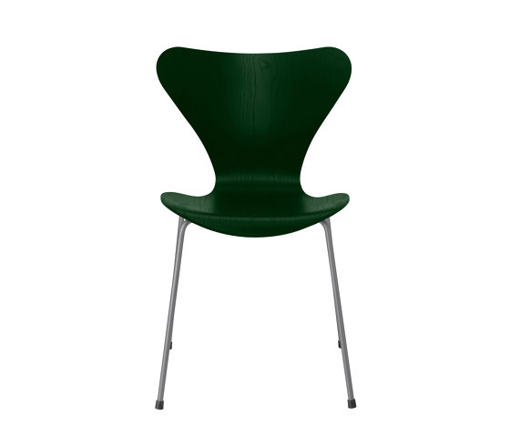 Series 7™ | Chair | 3107 | Evergreen coloured ash | Silver grey base | Sillas | Fritz Hansen