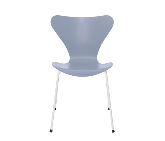 Series 7™ | Chair | 3107 | Lavender blue coloured ash | White base | Sedie | Fritz Hansen