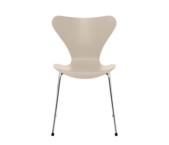 Series 7™ | Chair | 3107 | Light beige coloured ash | Chrome base | Chairs | Fritz Hansen