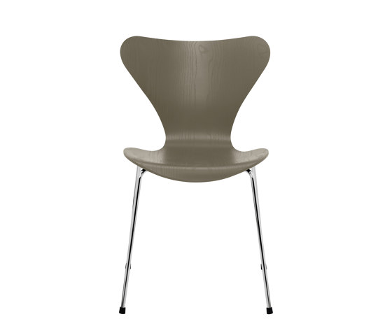 Series 7™ | Chair | 3107 | Olive Green coloured ash | Chrome base | Sedie | Fritz Hansen
