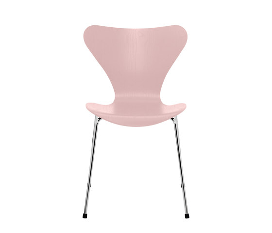 Series 7™ | Chair | 3107 | Pale rose coloured ash | Chrome base | Stühle | Fritz Hansen