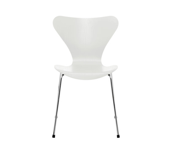 Series 7™ | Chair | 3107 | White coloured ash | Chrome base | Chairs | Fritz Hansen