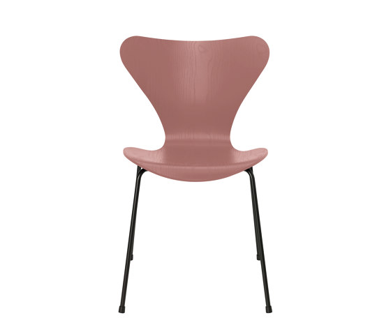 Series 7™ | Chair | 3107 | Wild rose coloured ash | Black base | Chaises | Fritz Hansen