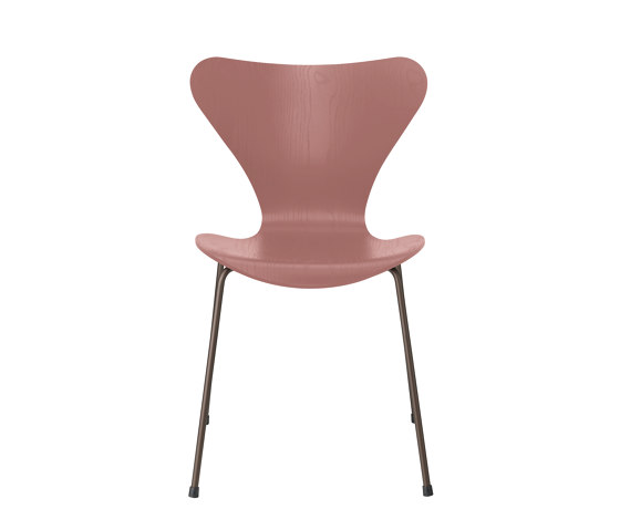 Series 7™ | Chair | 3107 | Wild rose coloured ash | Brown bronze base | Sedie | Fritz Hansen