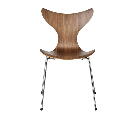 Lily™ | 3108 | Chair | Walnut veneer | Chrome base | Sedie | Fritz Hansen